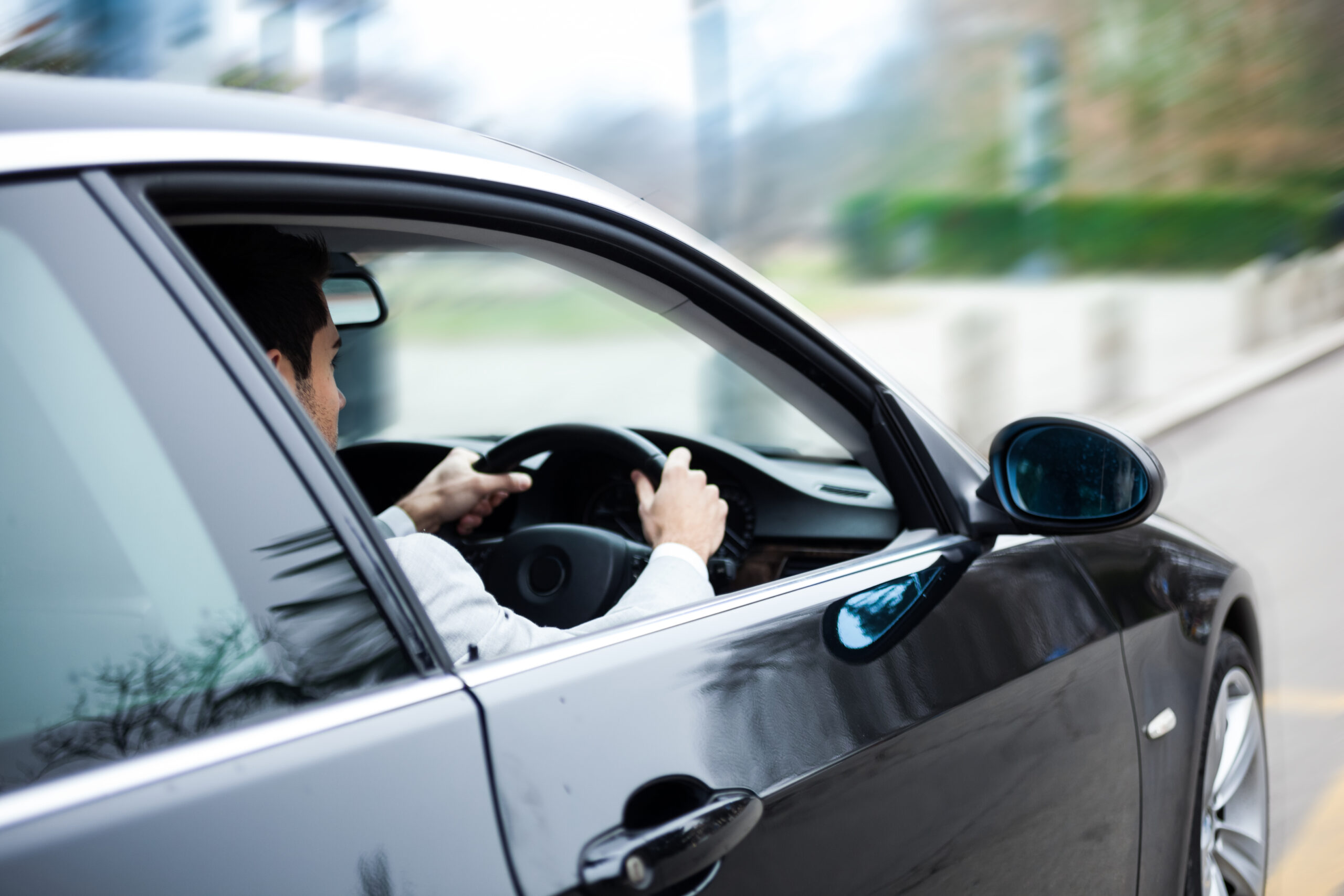 Man in vehicle
