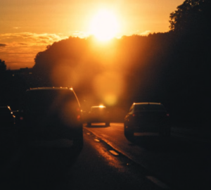 Driving in low sun